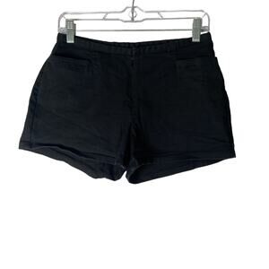 Xhilaration Chino Shorts Sz 7 27W 2.5" Inseam Black Mid Rise Casual Pockets